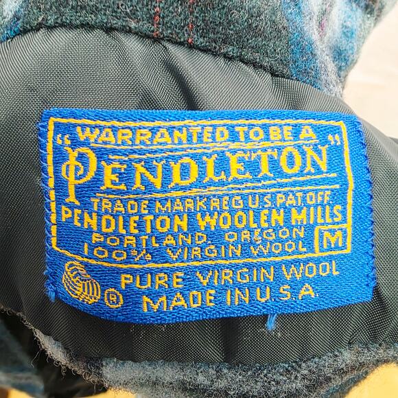 Vintage Pendleton Virgin Wool Men's Flannel Shirt Size M   DAMAGED A FEW HOLES - Picture 11 of 11